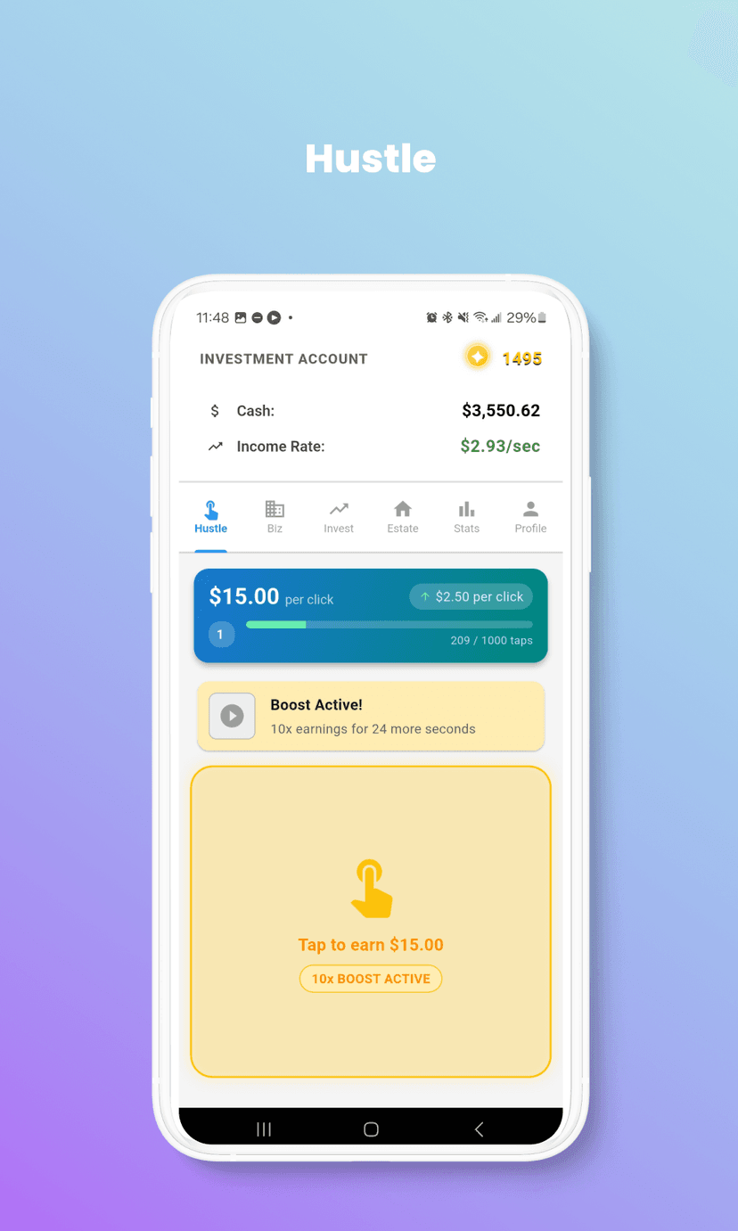Hustle โ tap to earn
